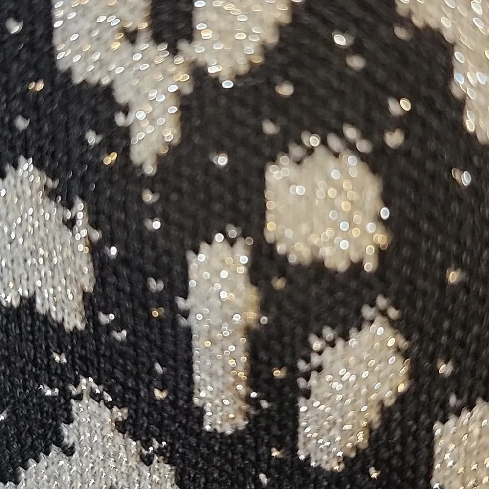 Michael Kors-Shimmery blk/gray animal print dress with bell sleeves Size XS.